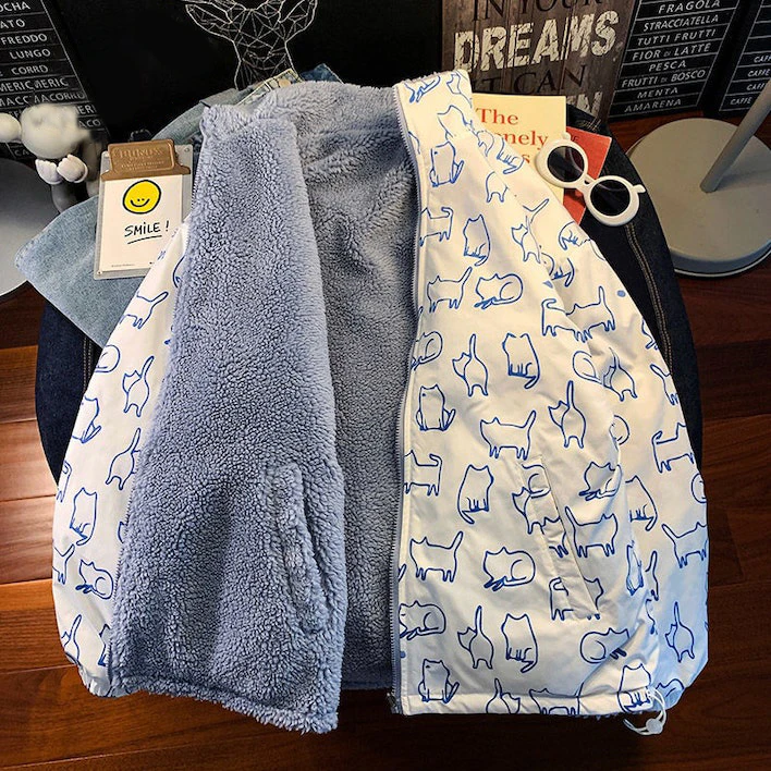 Reversible Cat Padded Jacket