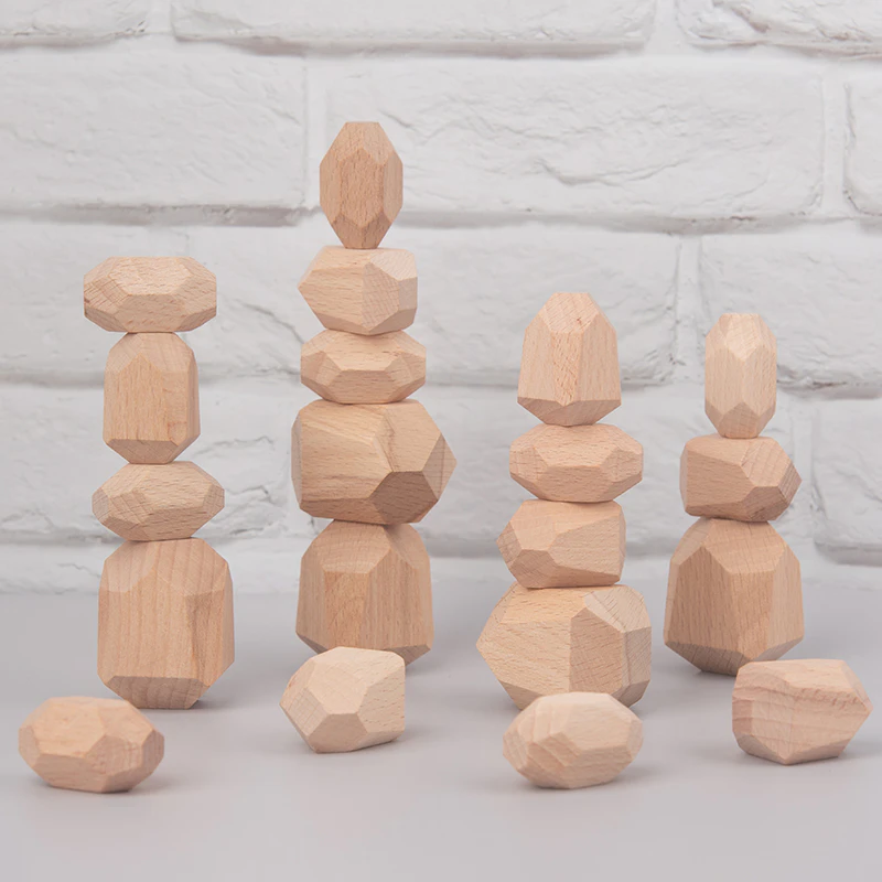 Montessori Stackable Wooden Blocks