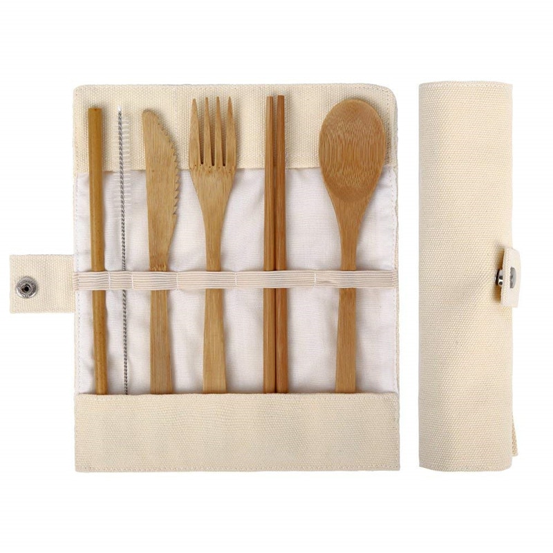 Bamboo Utensils Travel Pack
