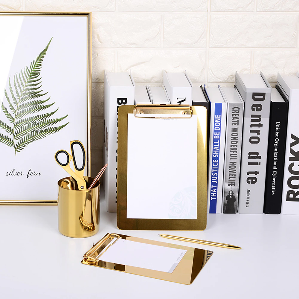 Polished Gold Clip Board