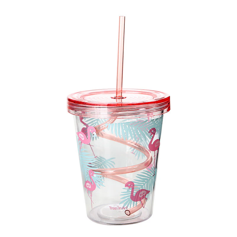 Tropical Flamingo Travel Cup