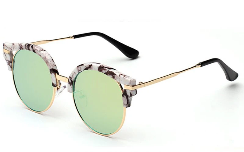 Marble and Gold Cat Eye Sunglasses
