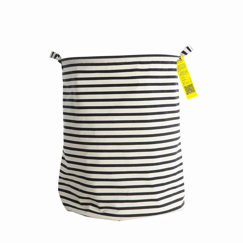 Striped Laundry Hamper