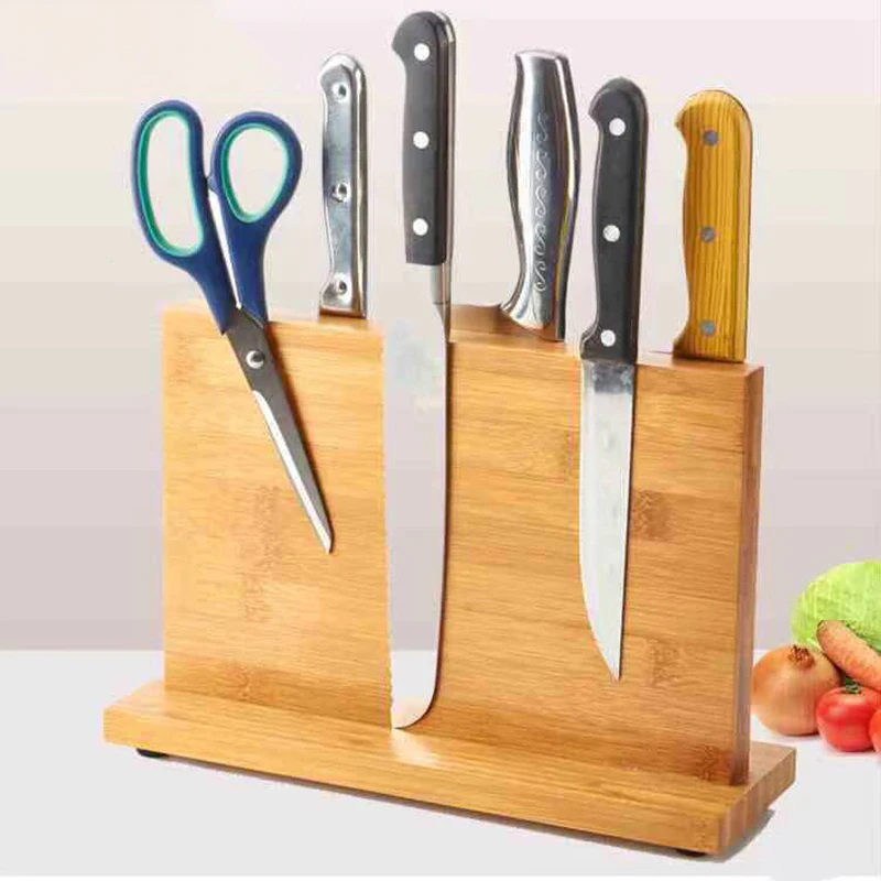 Magnetic Bamboo Knife Holder