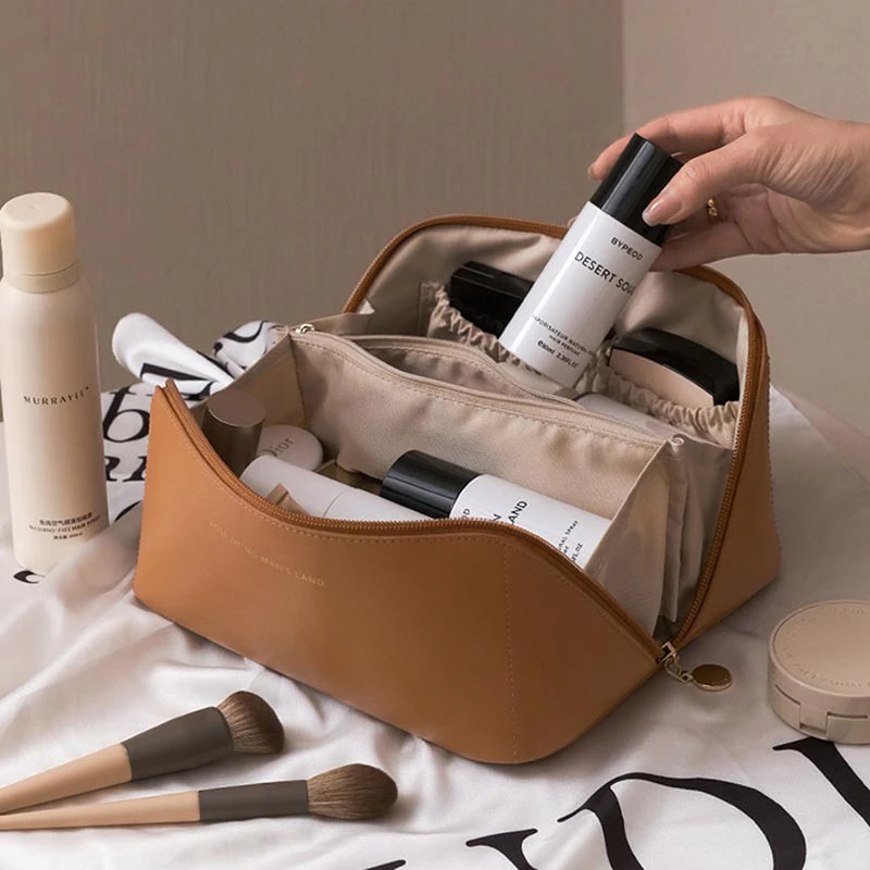 Leather Makeup Bag