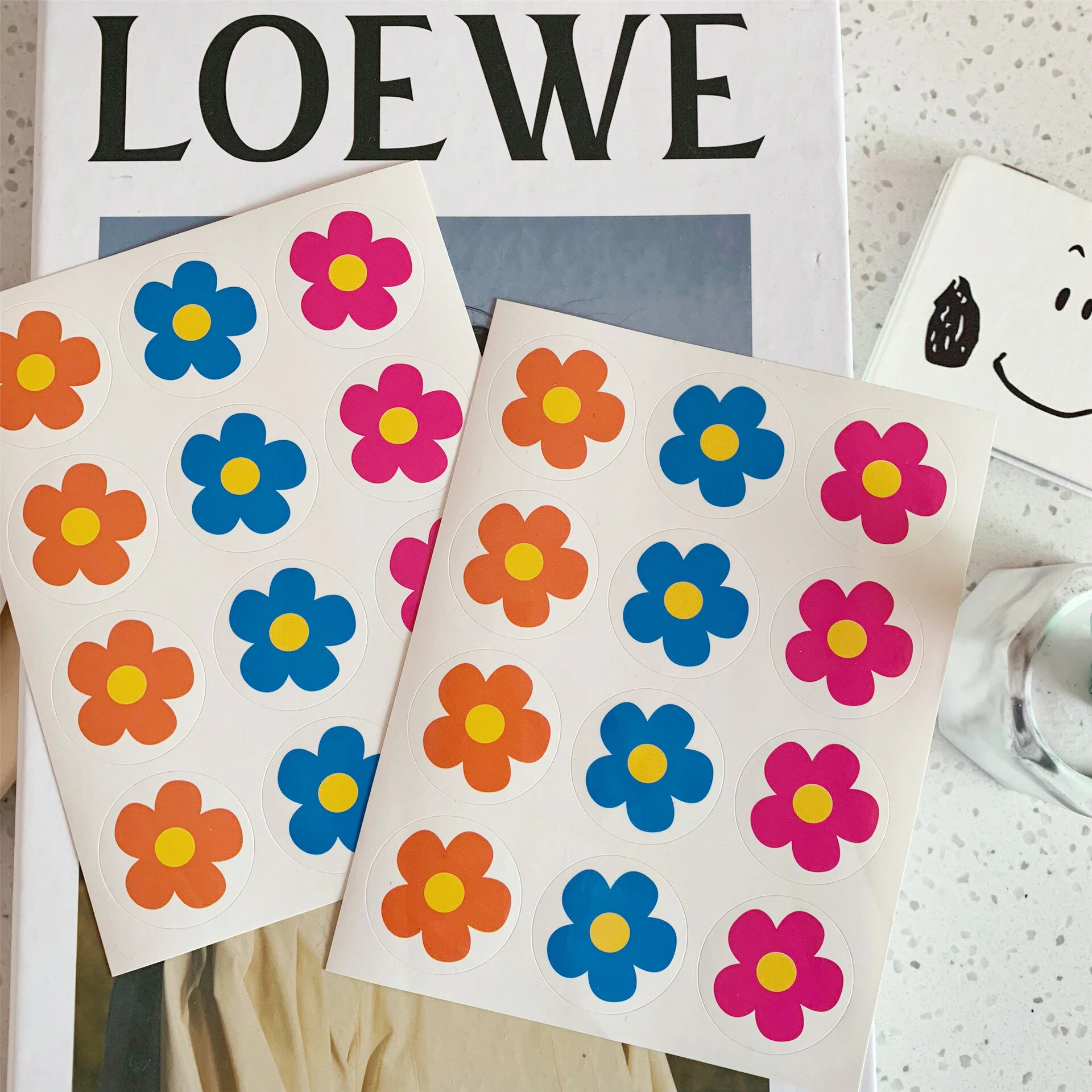 Colorful Flower Stickers
