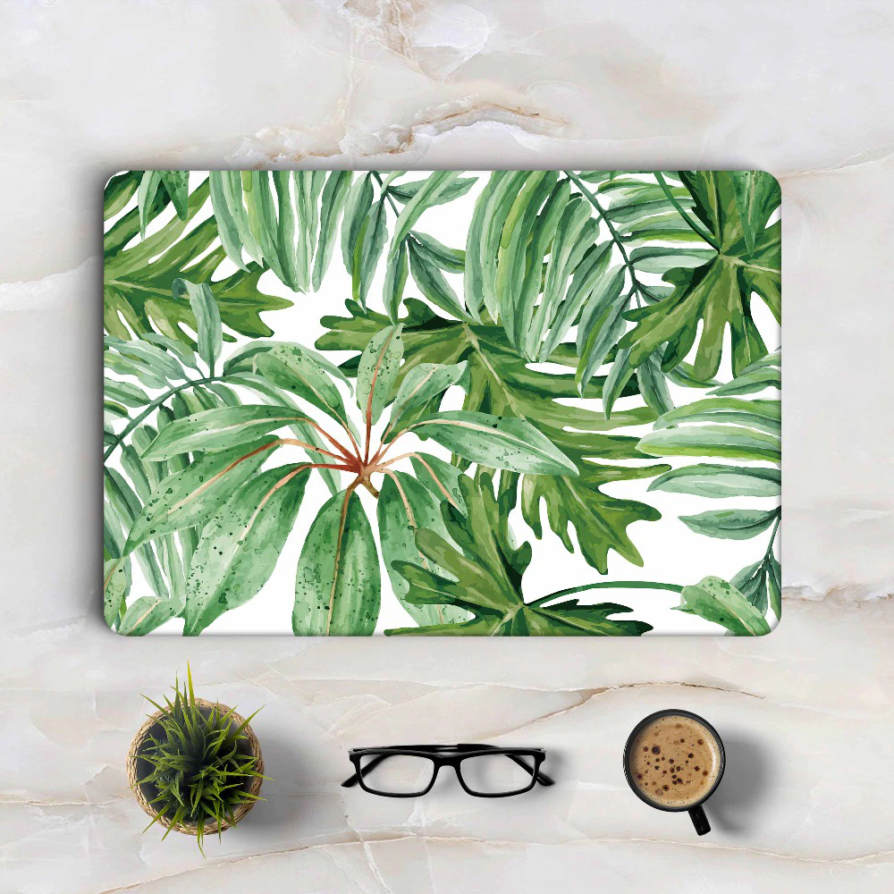 Green leaves Macbook Laptop Cover