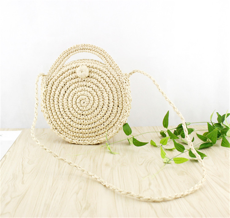 Cross Body Straw Beach Bag