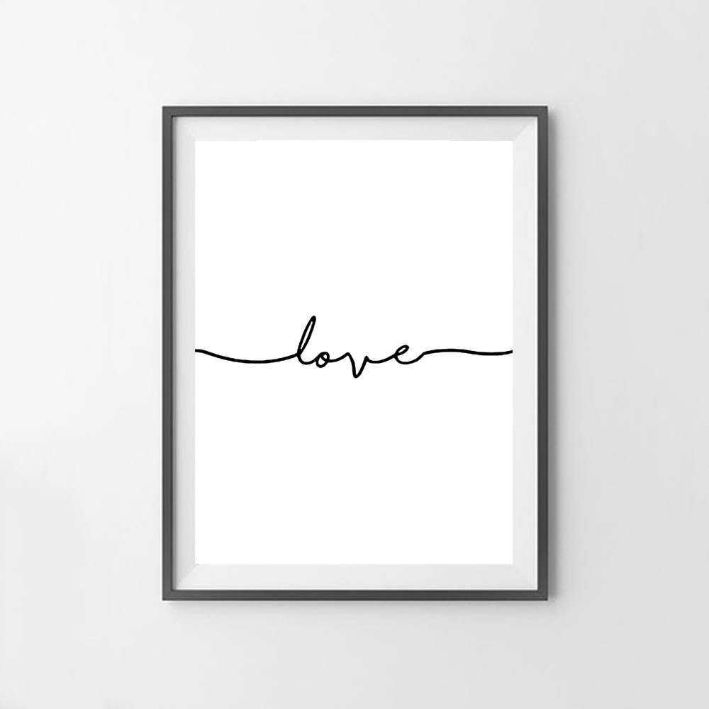 Love Script Art Print