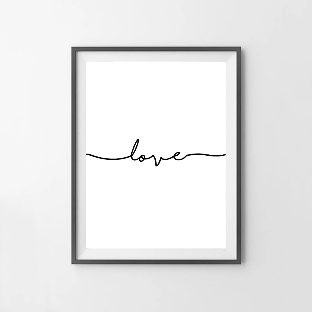 Love Script Art Print