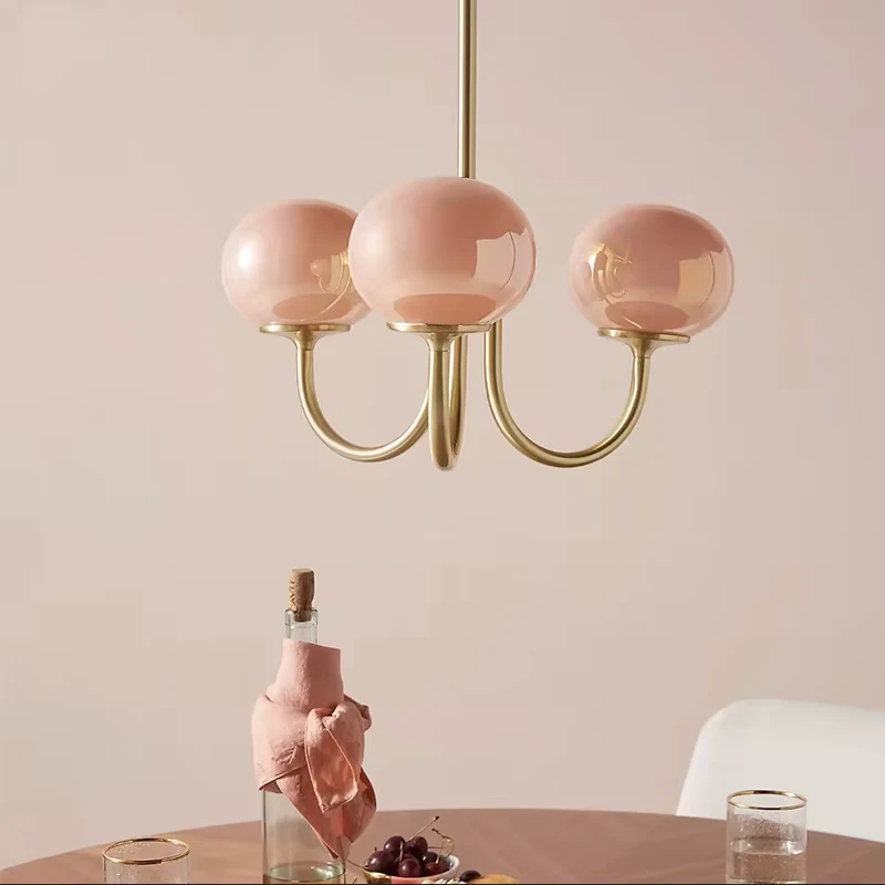 Pink Frosted Chandelier