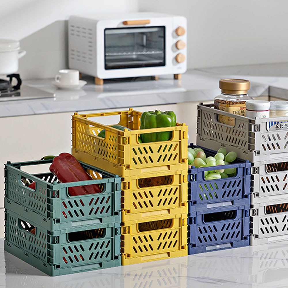 Collapsible Plastic Storage Basket