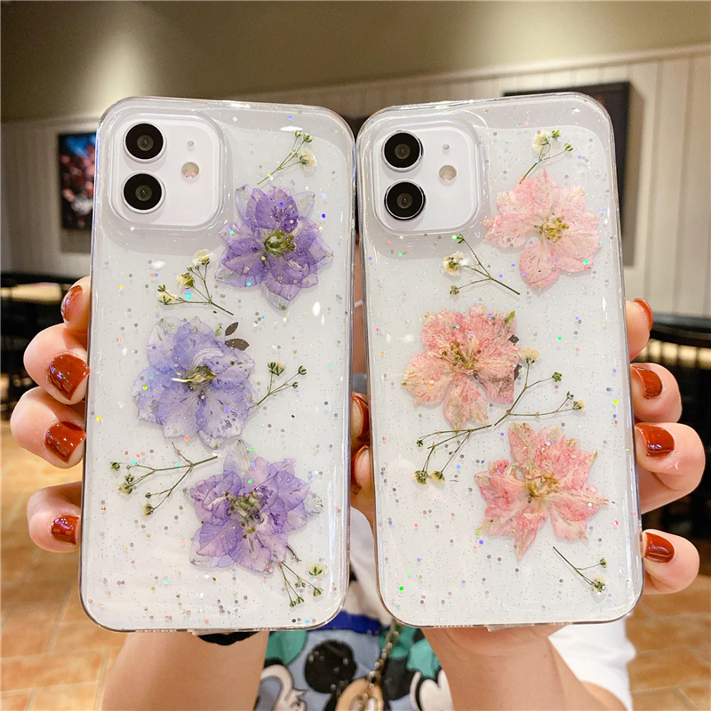 Dried Flowers Clear iPhone Case