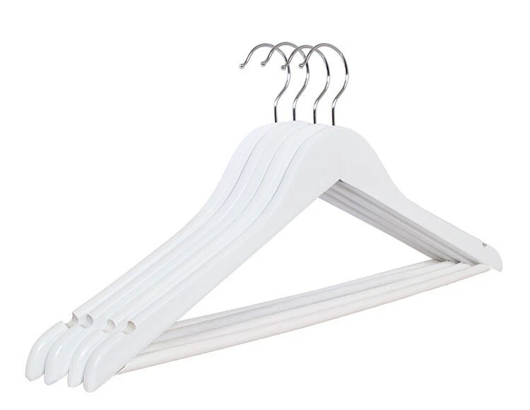 12pc White Wood Clothes Hangers