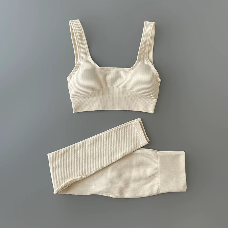 Ribbed Gym Wear Set For Women