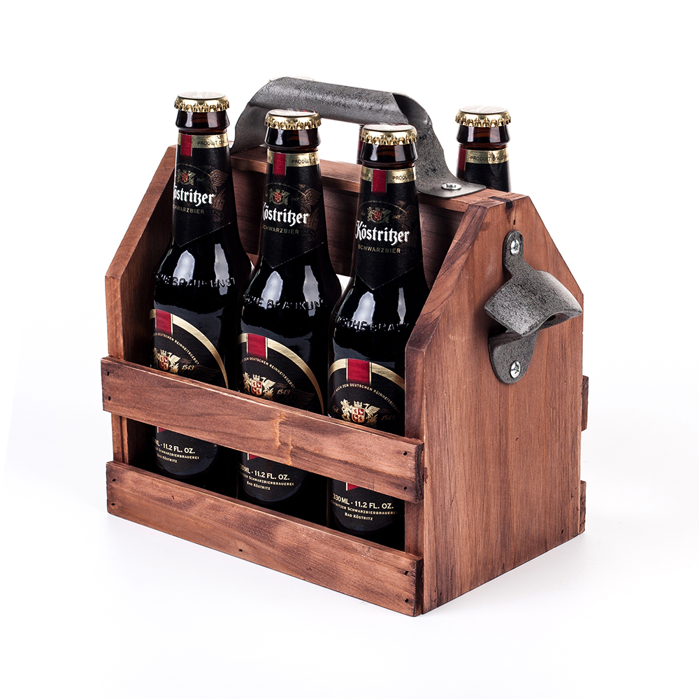 Wooden Bottle Caddy