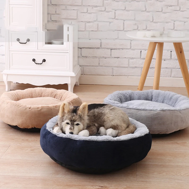 Plush Round Dog Bed