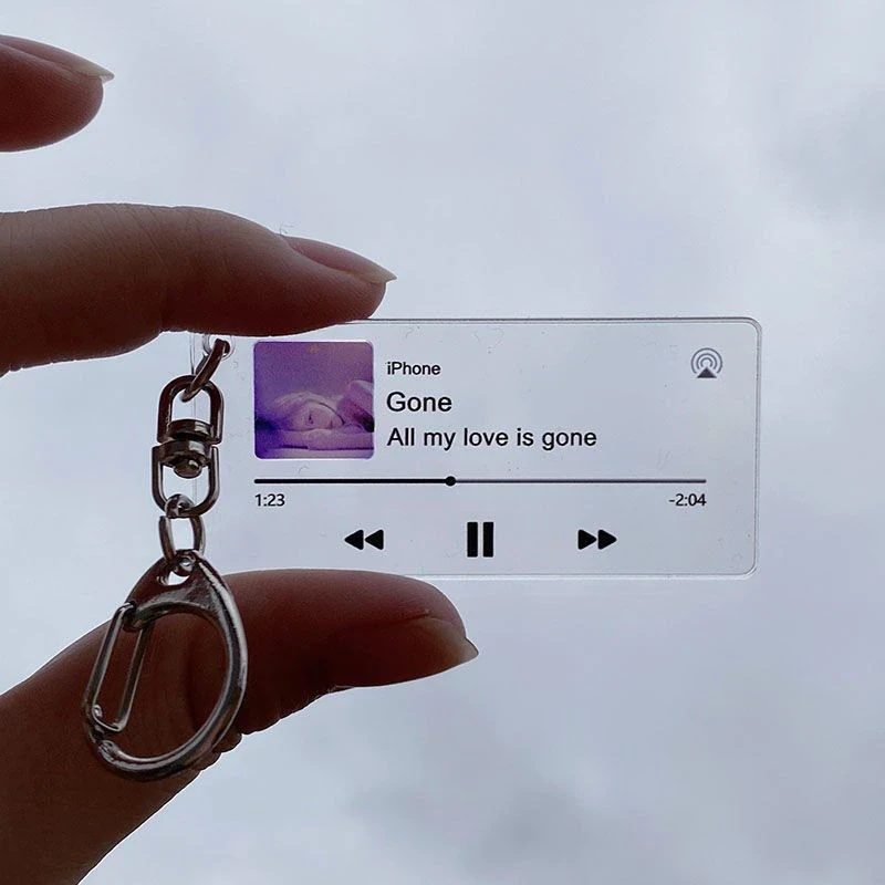 Personalised Music Keychain