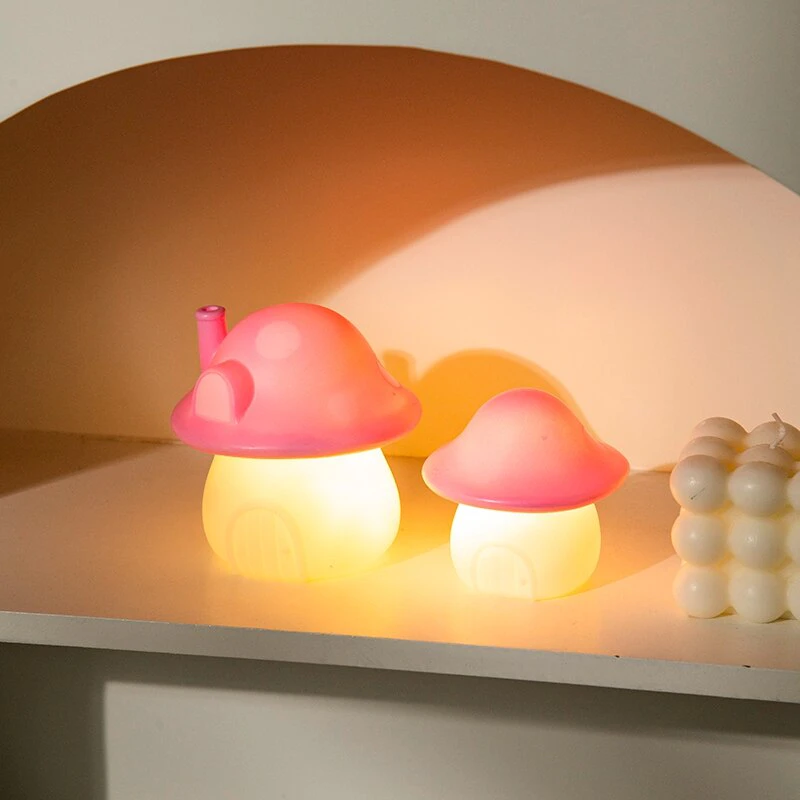 Pink Mushroom Night Light