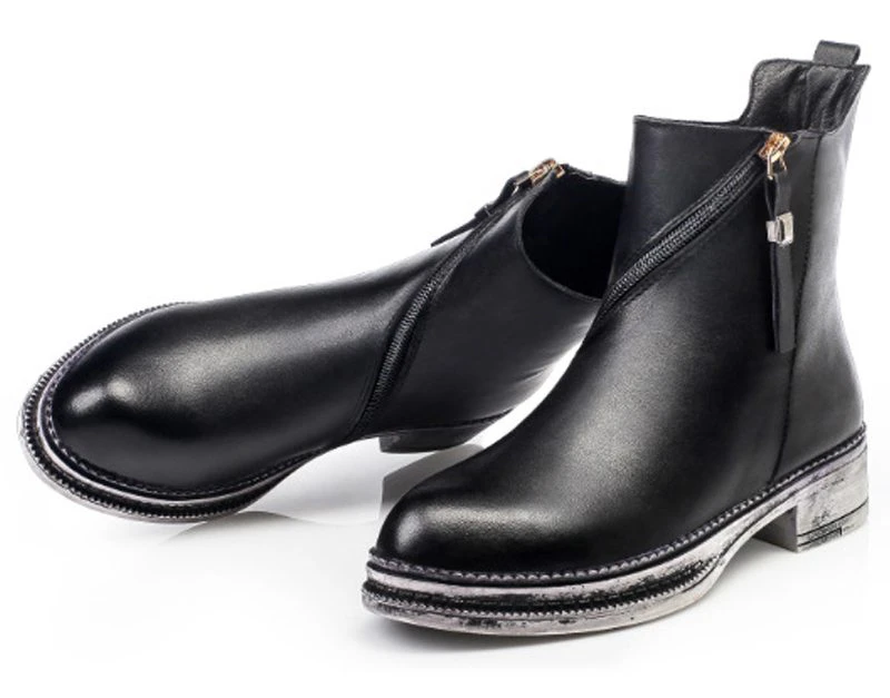 Silver Sole Leather Boots