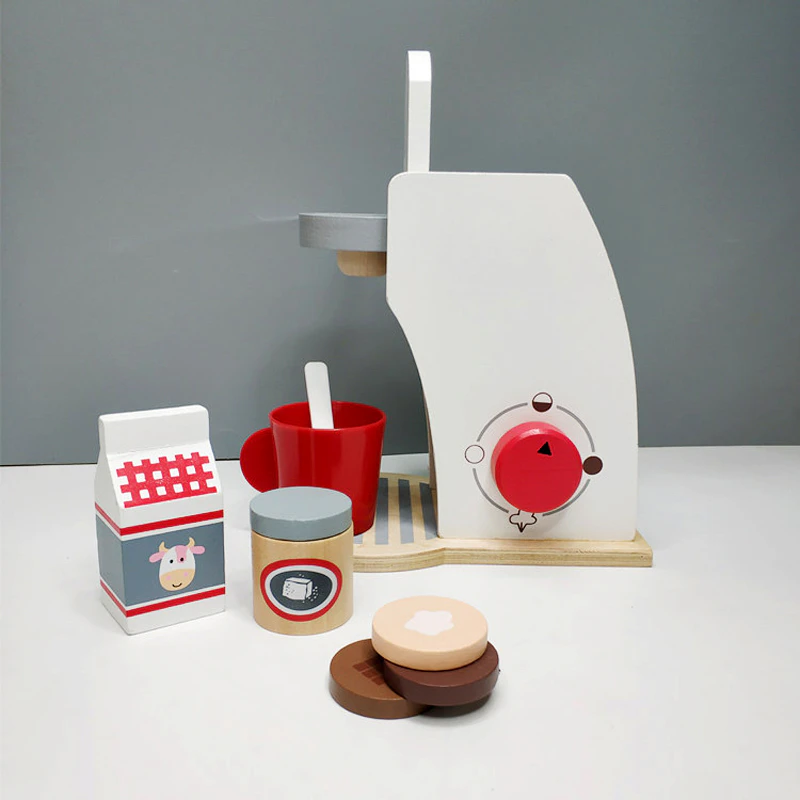 Kids Wooden Coffee Machine Toy