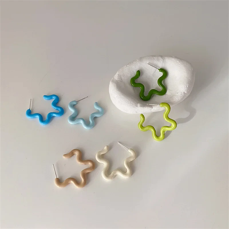 Wavy Drop Earrings