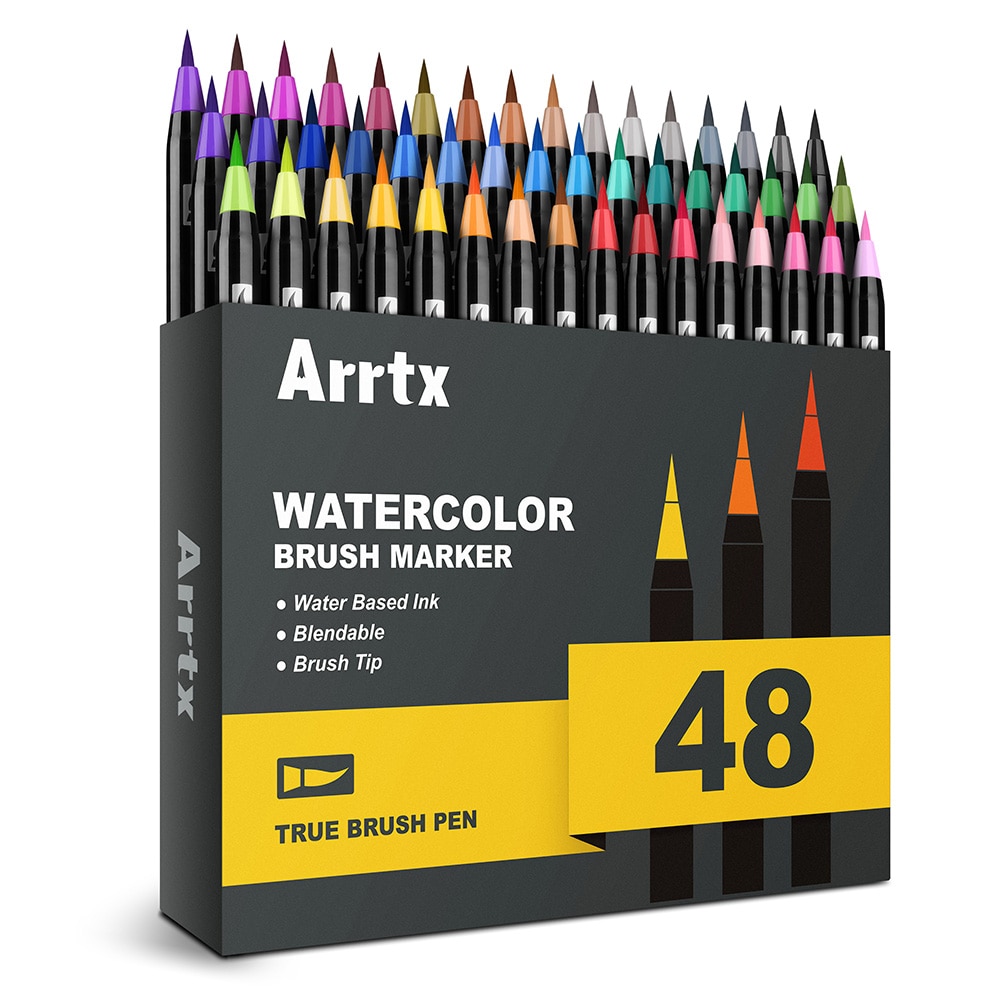 48pc Watercolor Brush Marker Set