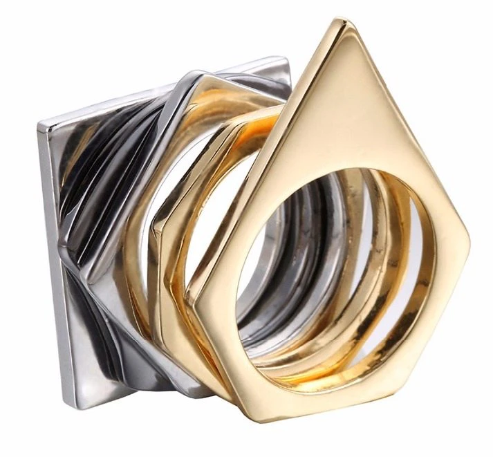 Geometric Stacker Rings