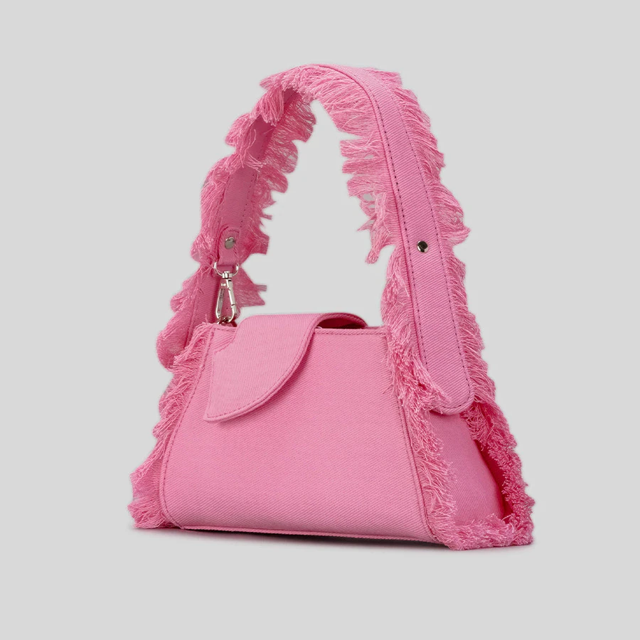 Fringed Denim Handbag