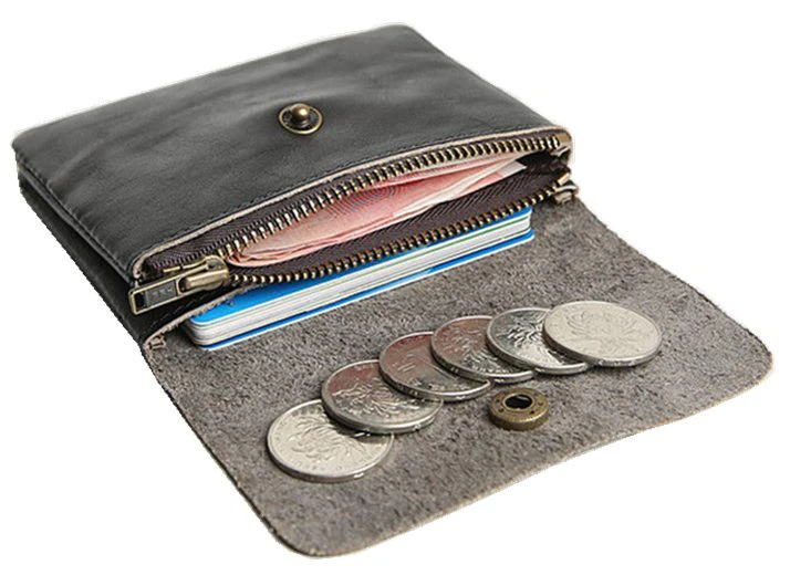 Genuine Leather Zip Wallet