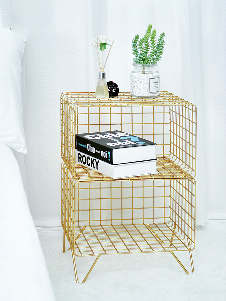 Gold Cage Nightstand