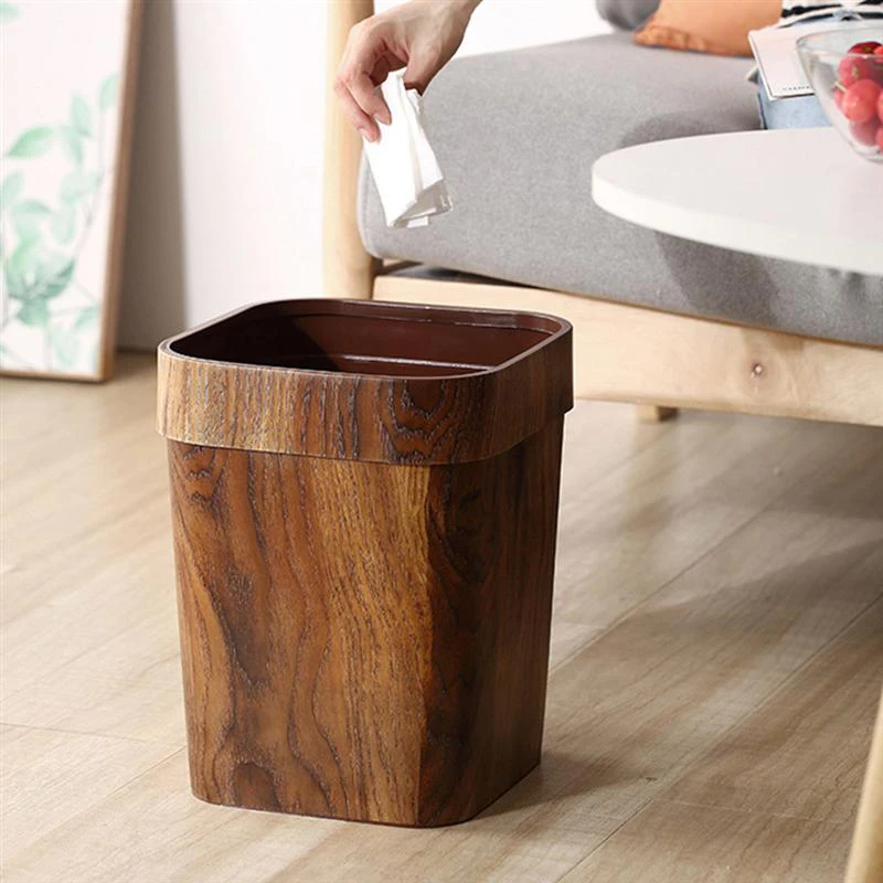 Wood Look Office Bin