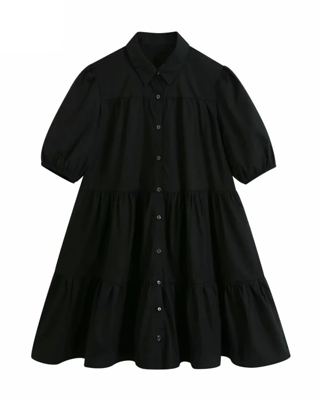 Button Down Collar Dress