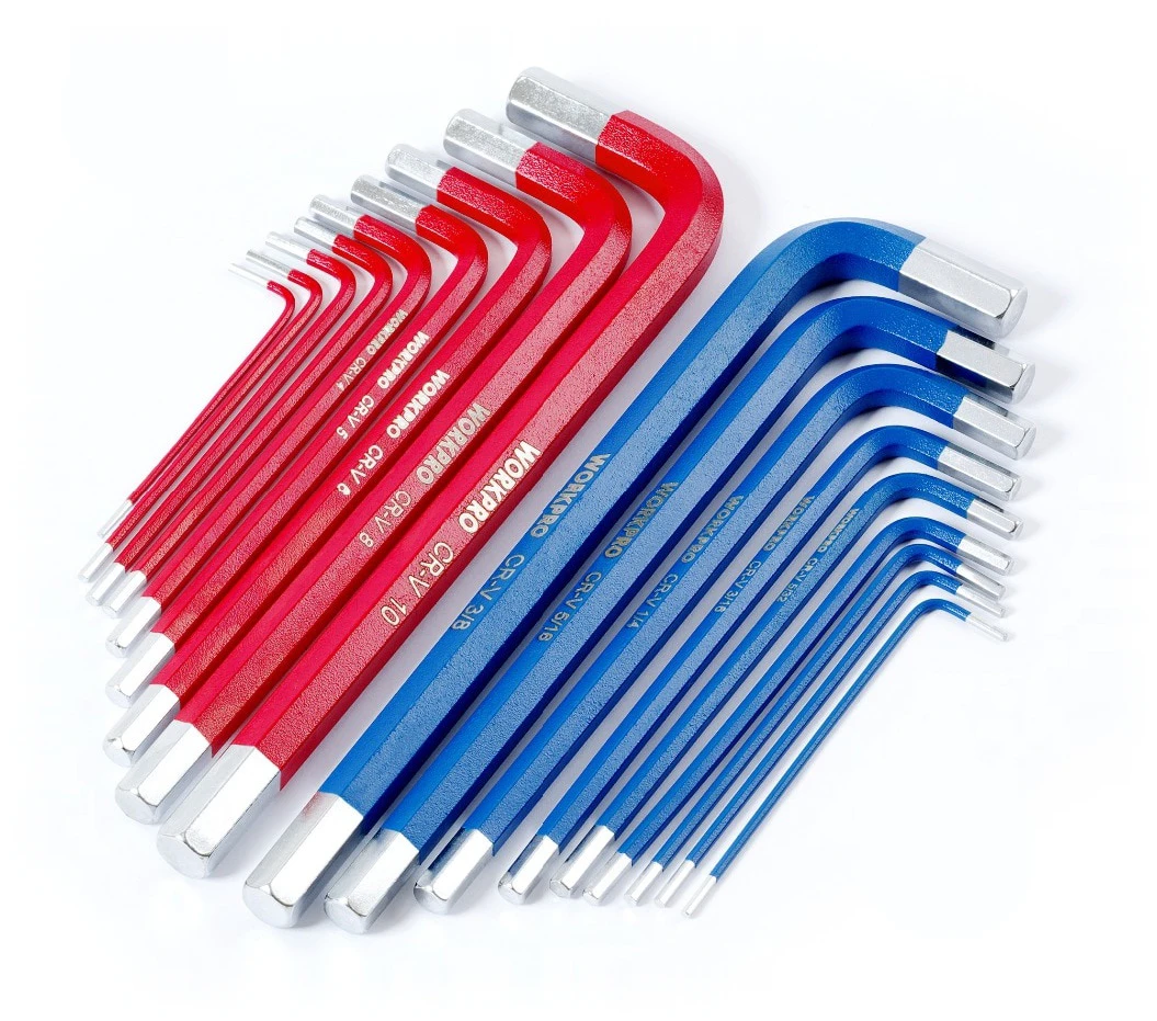 Hardened Steel 18 Piece Allen Key Set