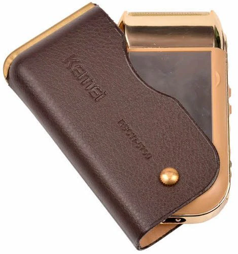 Leather Pivot Case Electric Razor