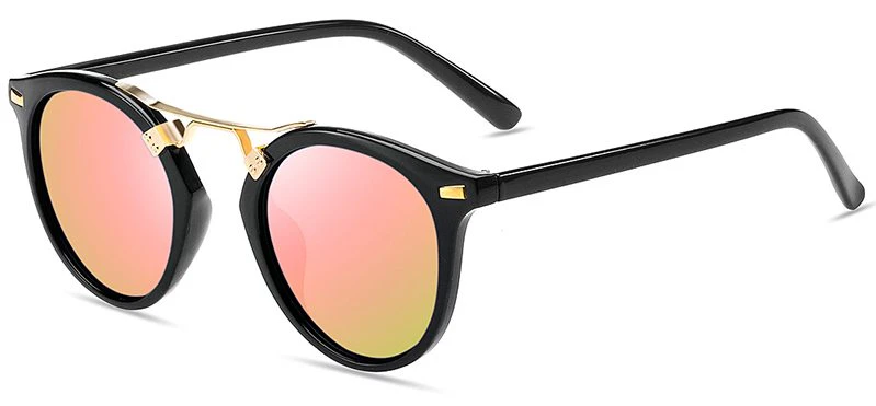 Ladies Oval Frame Reflective Sunglasses