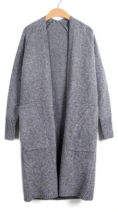Womens Knitted Long Sleeve Cardigan