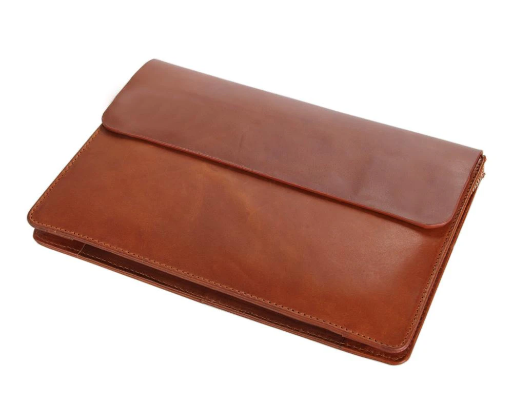 Cowhide Multi Pocket Leather Clutch