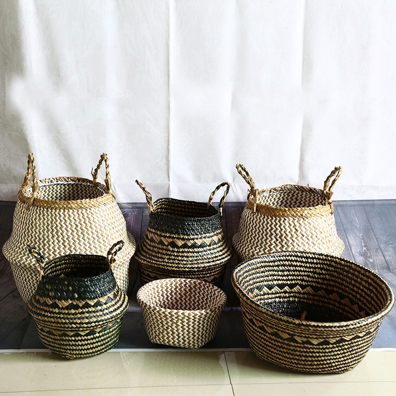 Pattern Weave Seagrass Basket