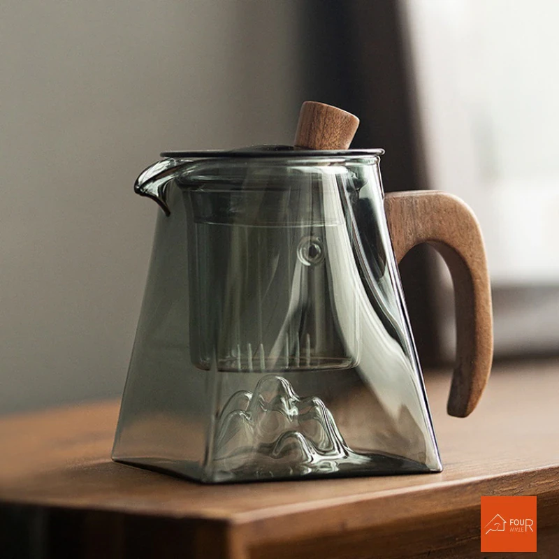 Square Glass Tea Pot