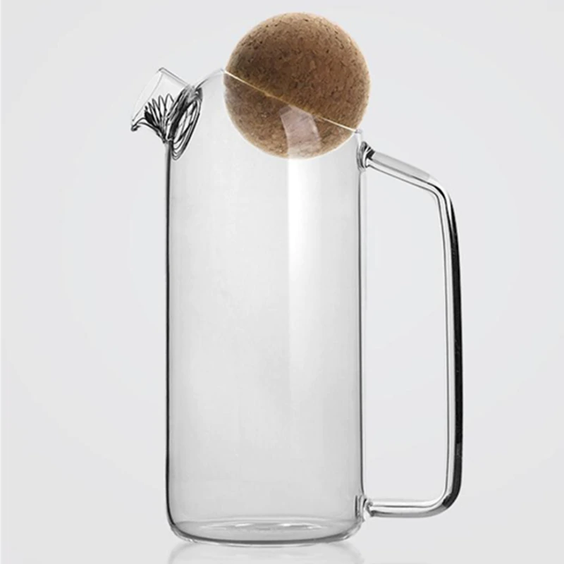 Cork Stopper Glass Pitcher
