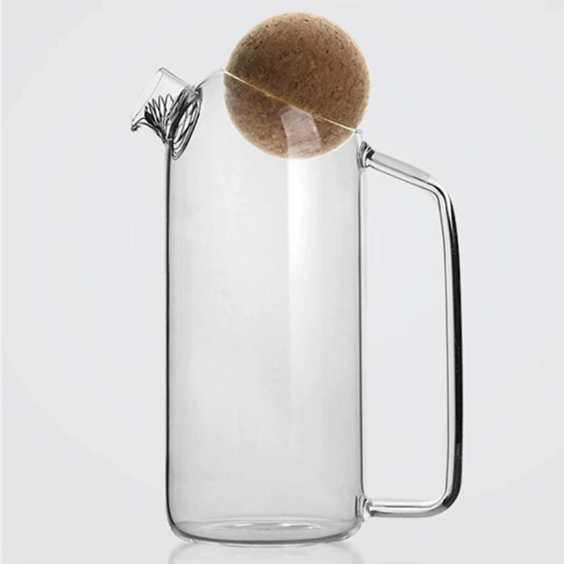 Cork Stopper Glass Pitcher