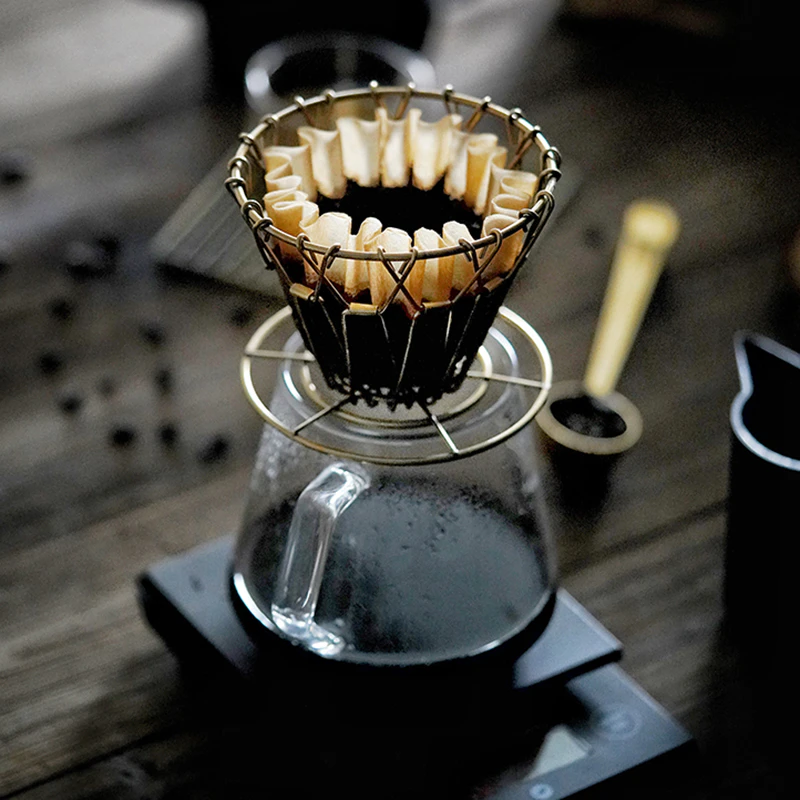 Folding Copper Pourover Filter Coffee