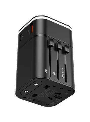 Travel Adapter with Detachable USB Plug