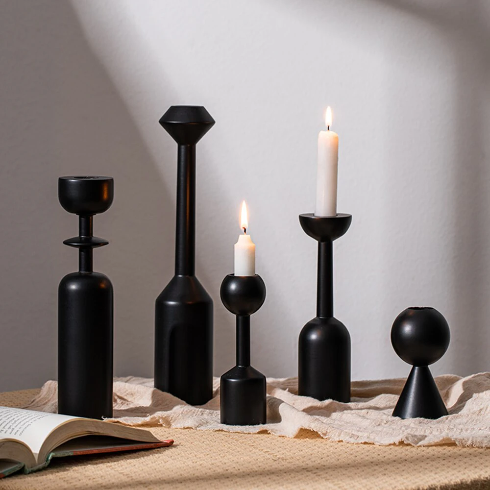 Black Taper Candle Holder