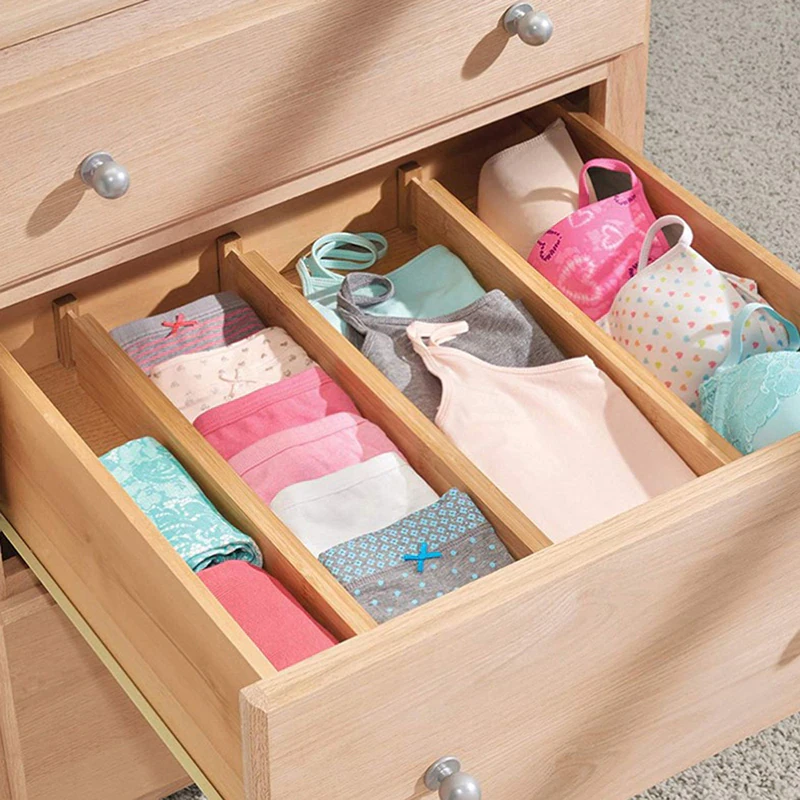 Bamboo Adjustable Drawer Dividers