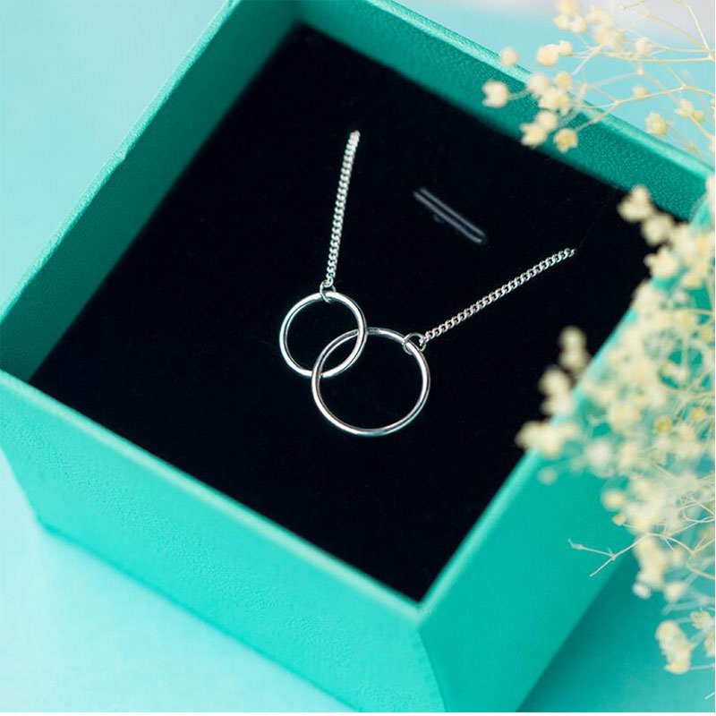 Sterling Silver Interlocked Circles Necklace