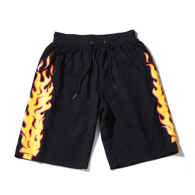 Flame Print Sweat Shorts