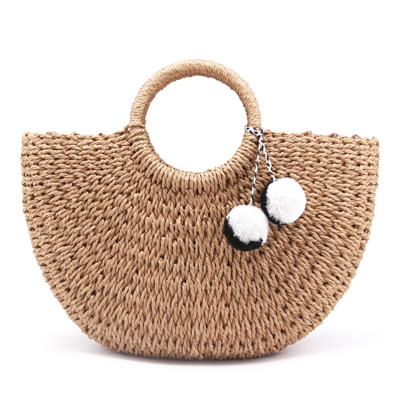 Straw Woven Beach Bag