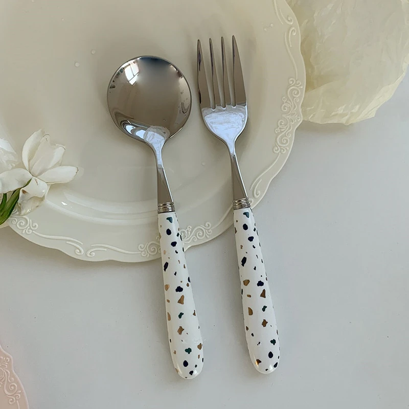 Spotted Ceramic Cutlery